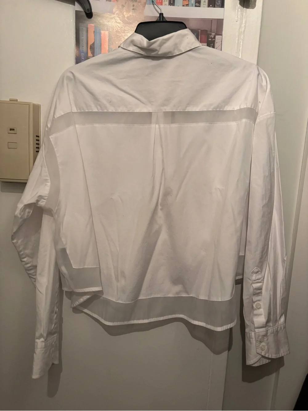 Rag & Bone cropped shirt with sheer paneling - Picture 2 of 4